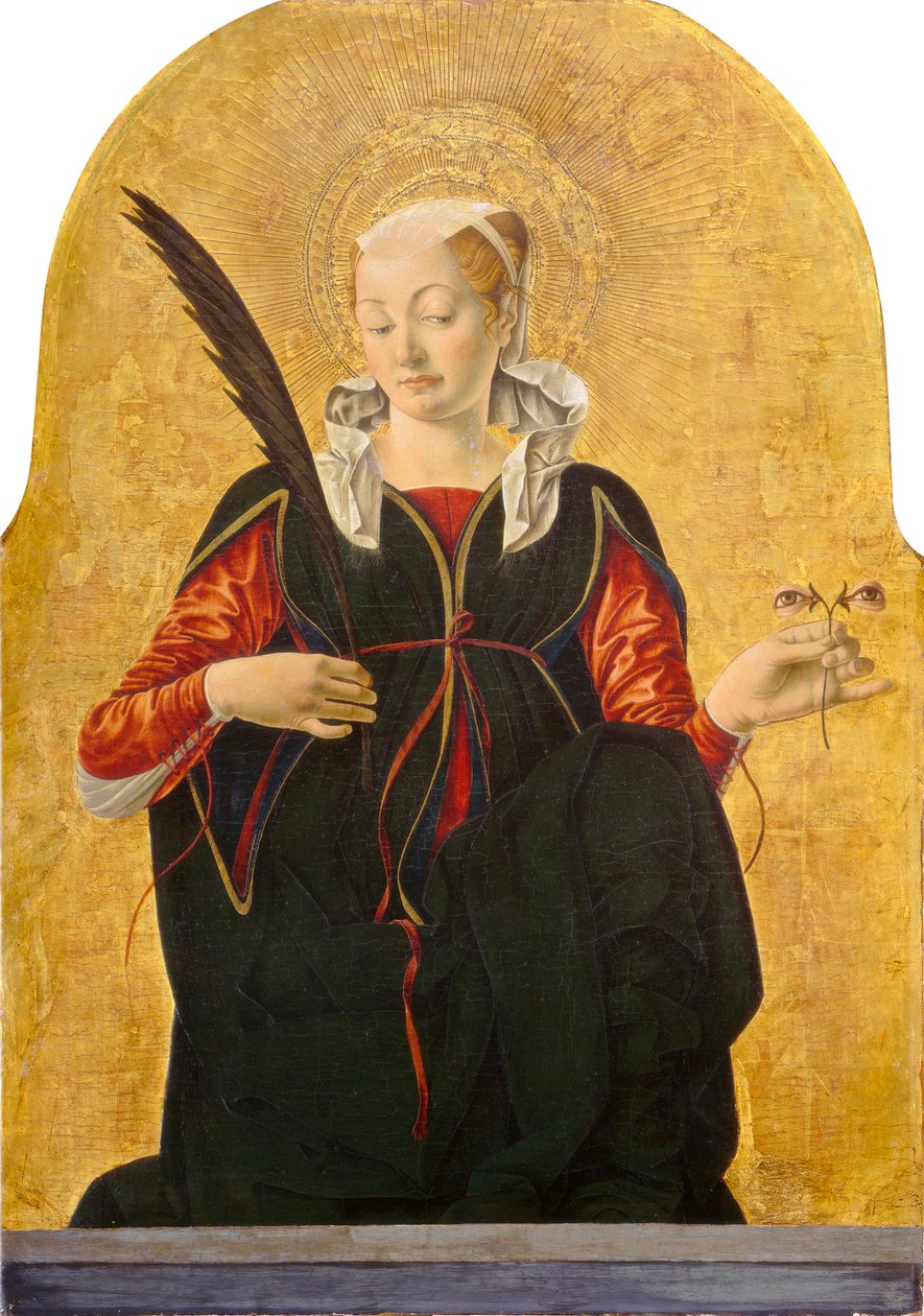 圣露西，c。 1473-74（面板上的蛋彩画） 作者 弗朗切斯科德尔科萨