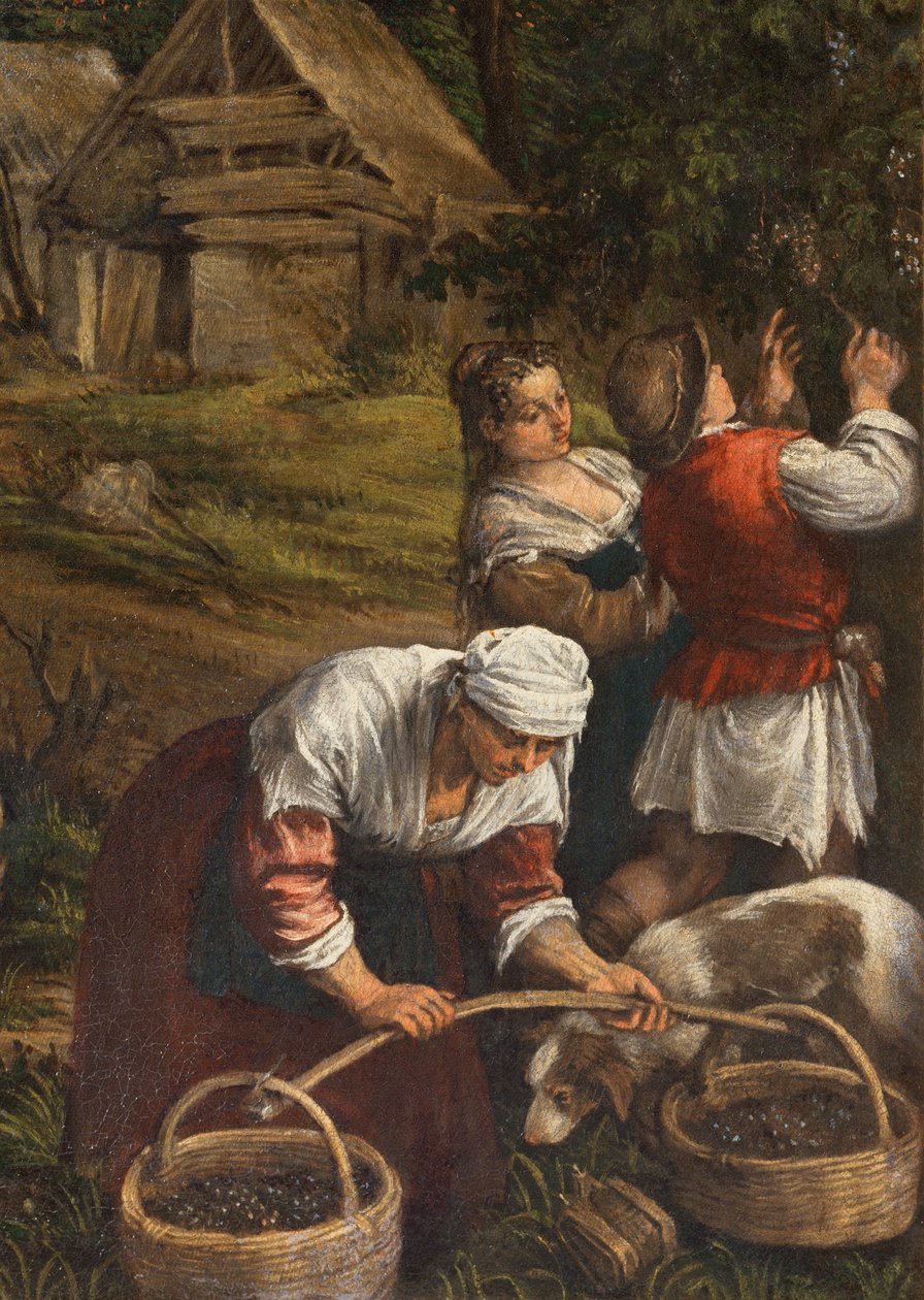 收获，（摩西收到十诫），（细节65689），1576 作者 弗朗切斯科·巴萨诺（Francesco Bassano）
