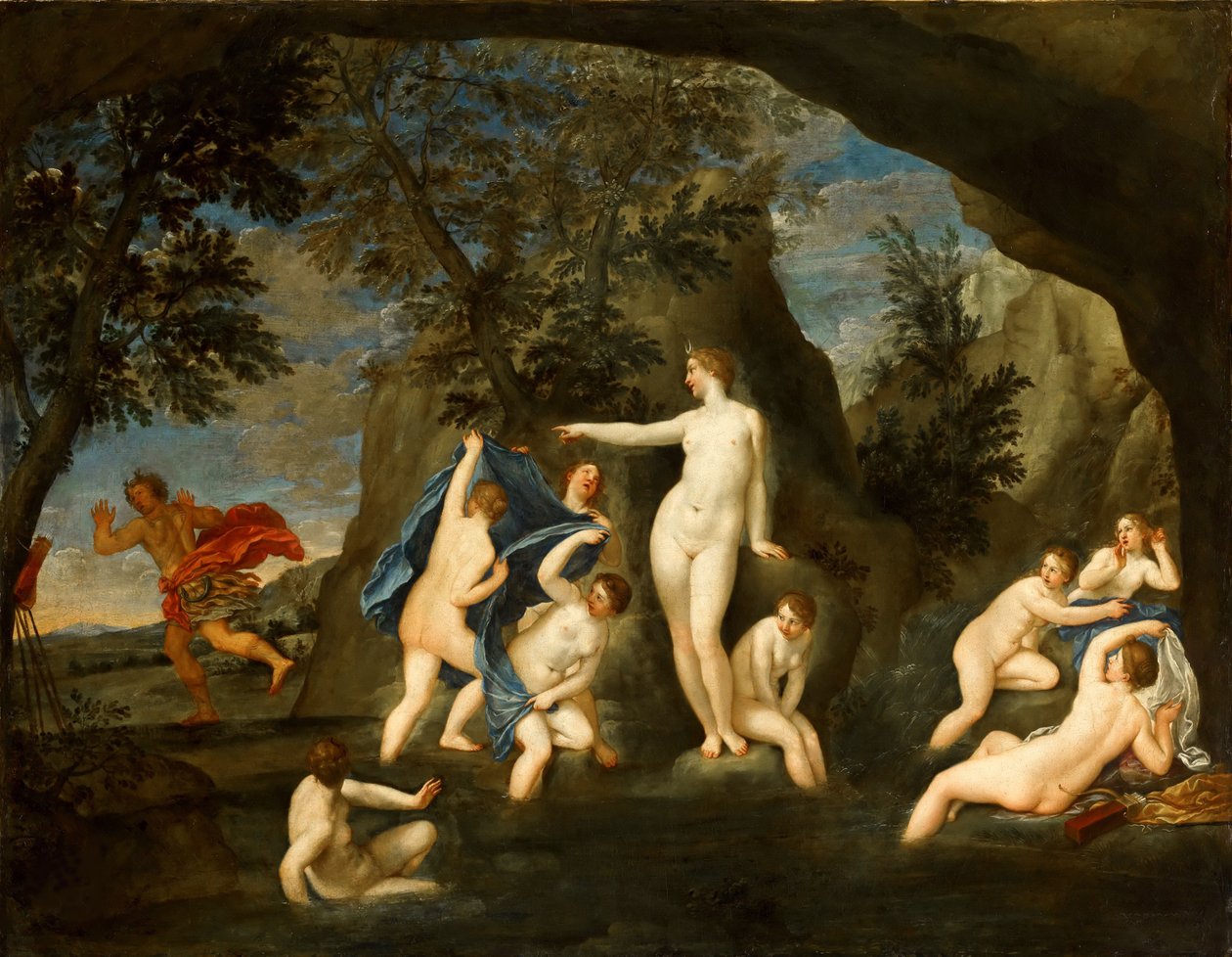 戴安娜和Actaeon，约1640年。 作者 弗朗切斯科·阿尔巴尼