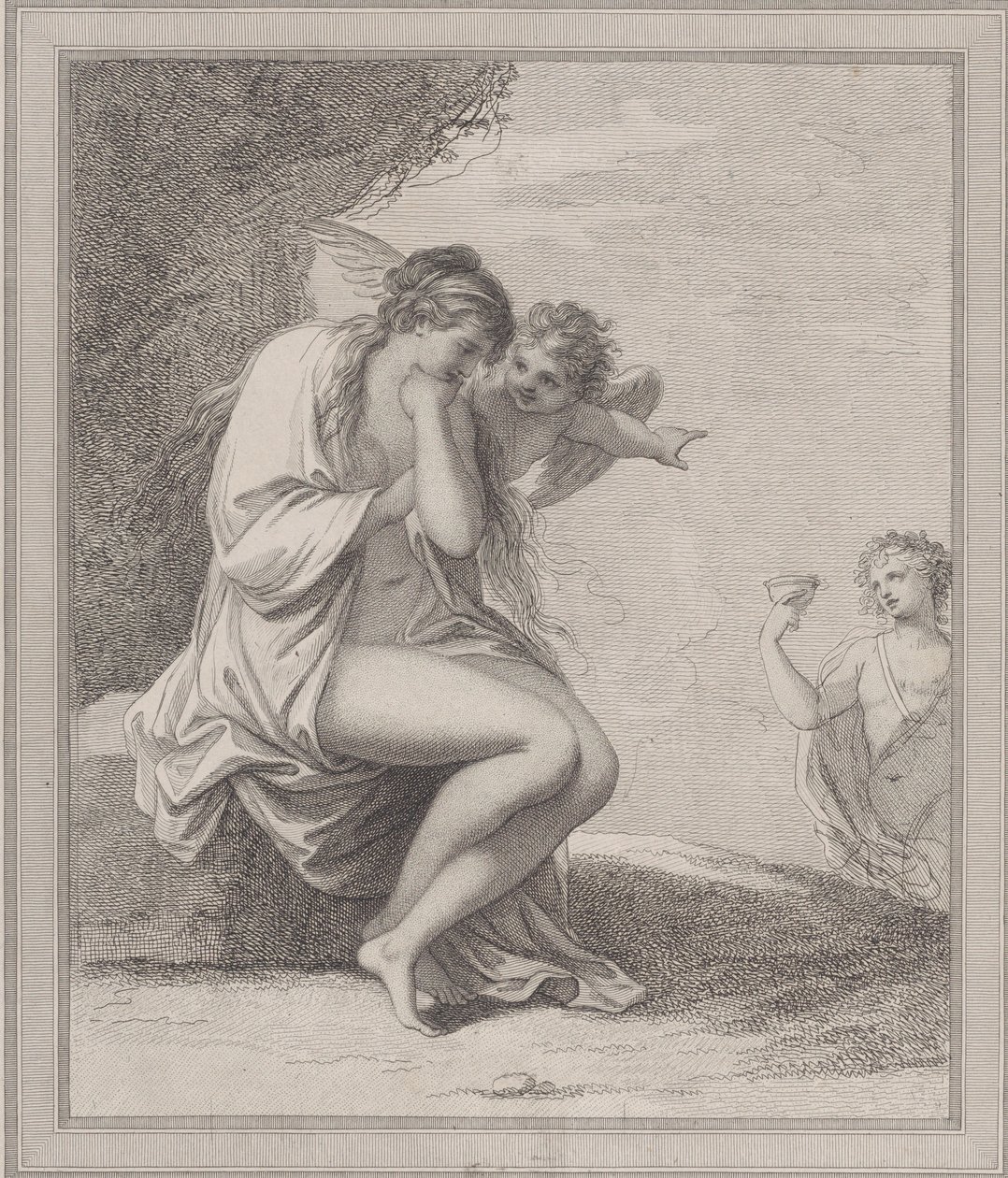 阿里阿德涅，丘比特和巴克斯，1788年。 作者 弗朗切斯科·巴托洛齐（Francesco Bartolozzi）
