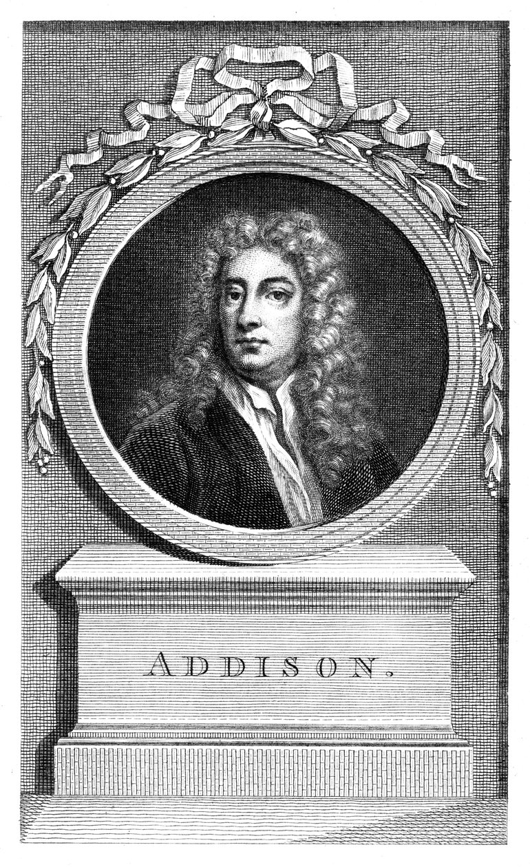 英国政治家兼作家约瑟夫·艾迪生（Joseph Addison）。 作者 弗朗切斯科·巴托洛齐（Francesco Bartolozzi）