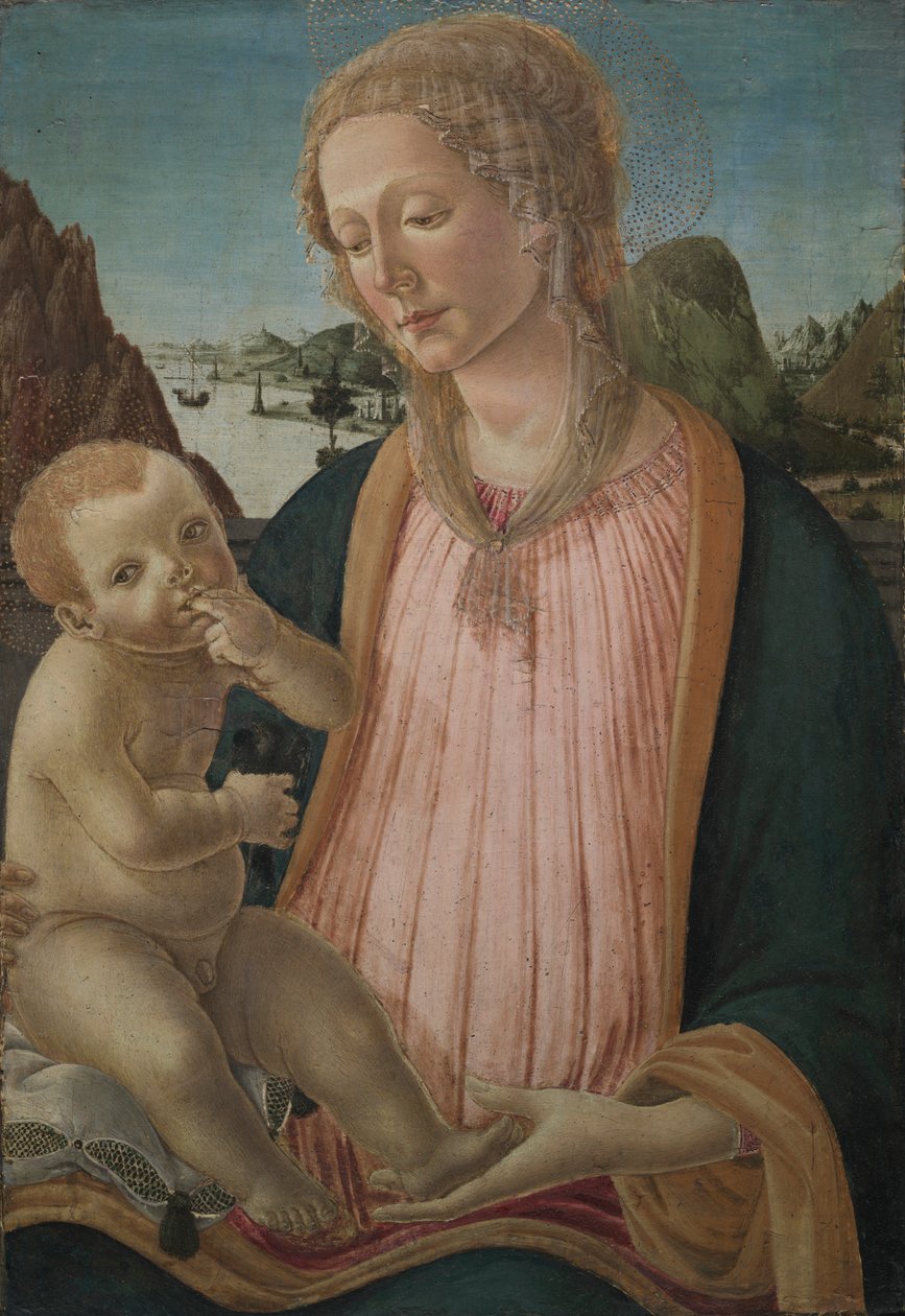 麦当娜和孩子，c。 1475-1480年。 作者 弗朗切斯科·波蒂奇尼（Francesco Botticini）