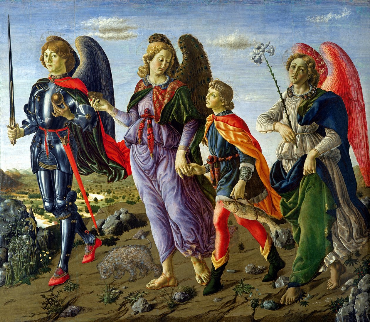 三位大天使和托比亚斯 作者 弗朗切斯科·波蒂奇尼（Francesco Botticini）