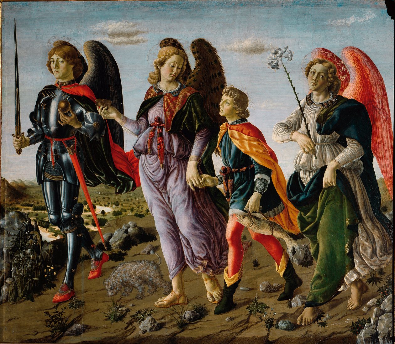 The Three Archangels and Tobit (Painting 作者 弗朗切斯科·波蒂奇尼（Francesco Botticini）