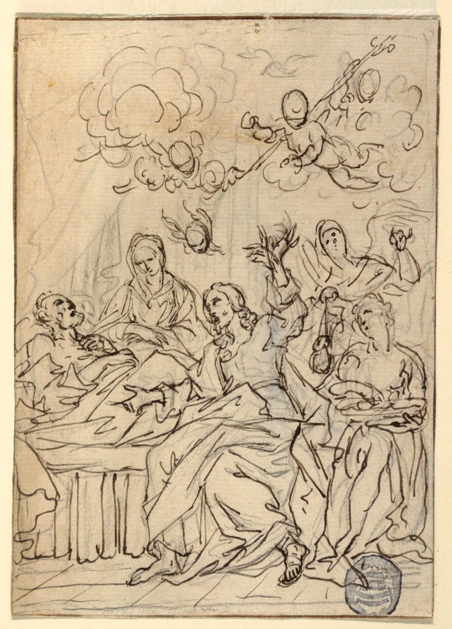 绘画，圣约瑟夫之死，1880 年 作者 弗朗切斯科科盖蒂