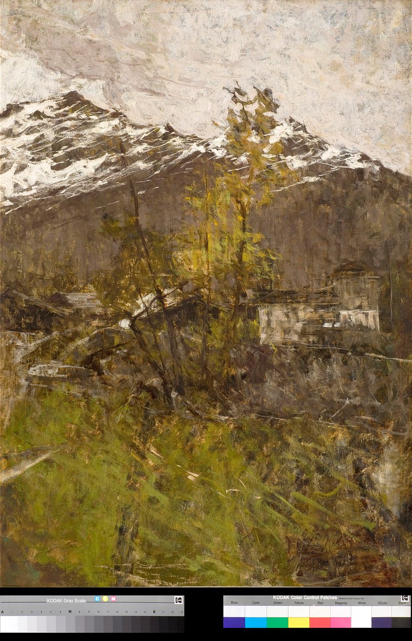 初雪，风景画 弗朗切斯科-菲利皮尼（Francesco Filippini，1853-1895 年）1889 年私人收藏 作者 弗朗切斯科·菲利皮尼（Francesco Filippini）