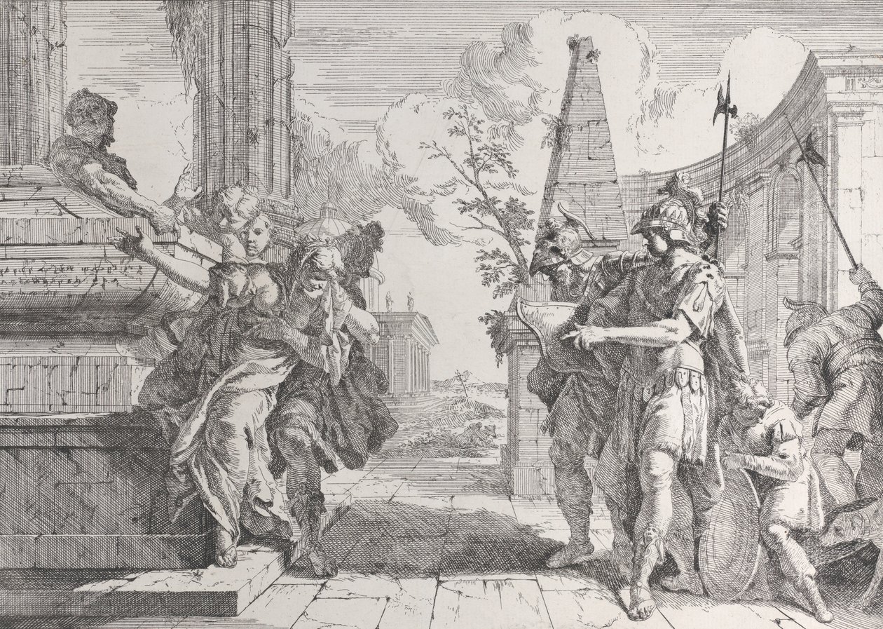The Sacrifice of Polyxena, from Bacchanals and Histories, 1744., 1744. 作者 弗朗切斯科·丰泰巴索（Francesco Fontebasso）