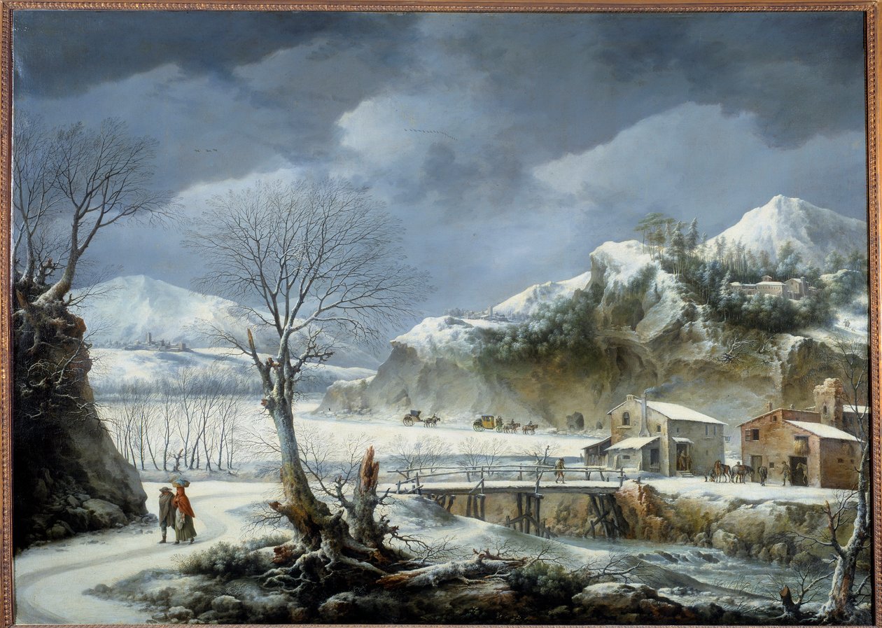 弗朗切斯科·福斯基（Francesco Foschi，卒于 1805 年）的冬季风景画，18 世纪里尔，美术博物馆 作者 弗朗切斯科·福斯基（Francesco Foschi）