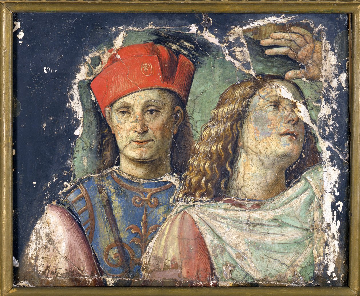 两个男性头像 par Francia，弗朗切斯科（1450-1517 年）。壁画，约 1500 年，博洛尼亚国家展览馆 作者 弗朗西斯科·弗朗西亚