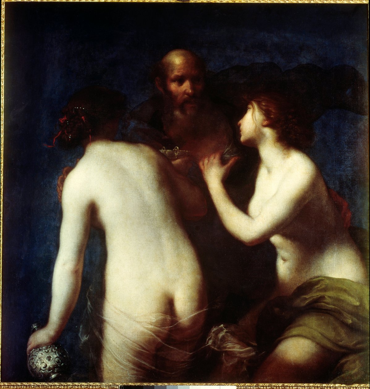 罗斯和他的女儿 弗朗切斯科·弗瑞尼 (Francesco Furini)（1604-1646 年）的绘画，17 世纪马德里，普拉多博物馆。 作者 弗朗切斯科·弗里尼（Francesco Furini）