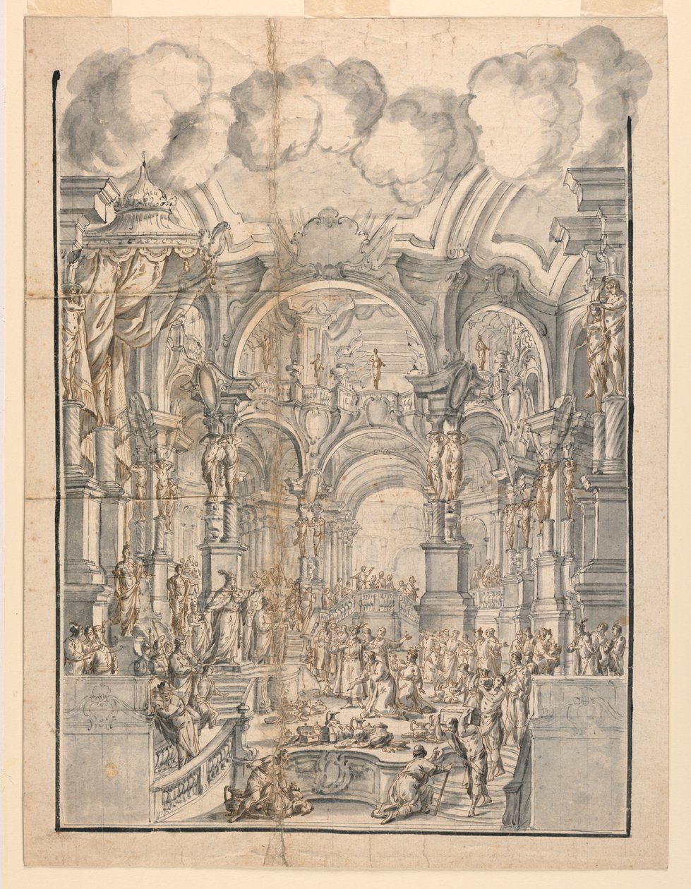 法庭场景 作者 弗朗切斯科·加利·比比耶纳（Francesco Galli Bibiena）