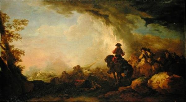 战斗（布面油画） 作者 弗朗切斯科·朱塞佩·卡萨诺瓦（Francesco Giuseppe Casanova）