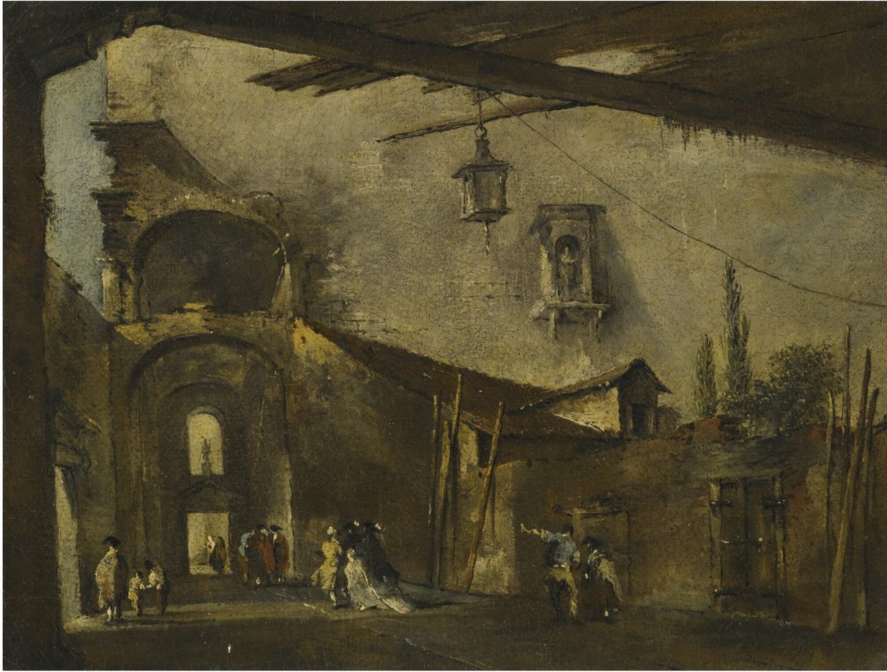 威尼斯的一条街 作者 弗朗切斯科·瓜迪（Francesco Guardi）