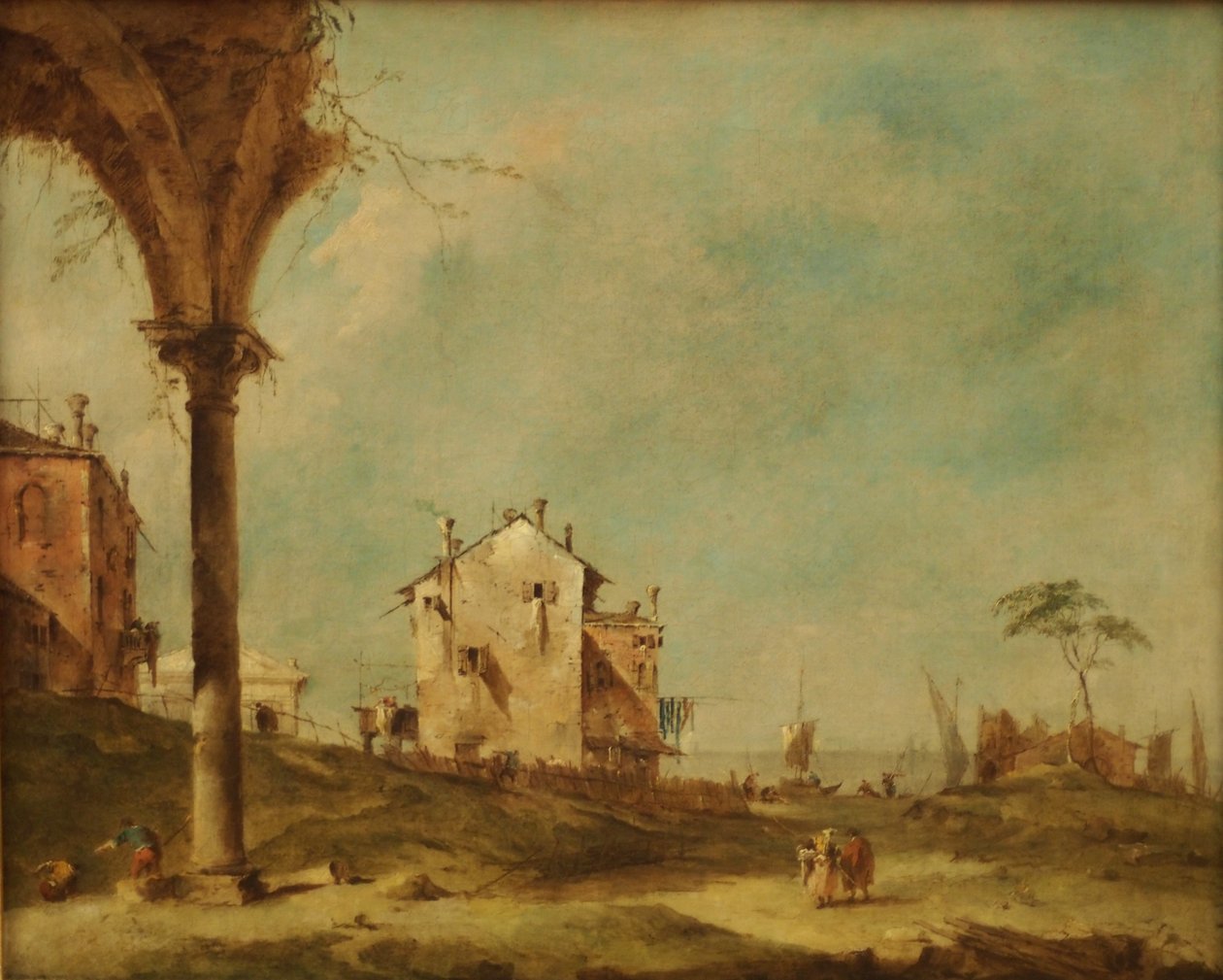 随想曲，环礁湖上有建筑的奇幻景观 作者 弗朗切斯科·瓜迪（Francesco Guardi）