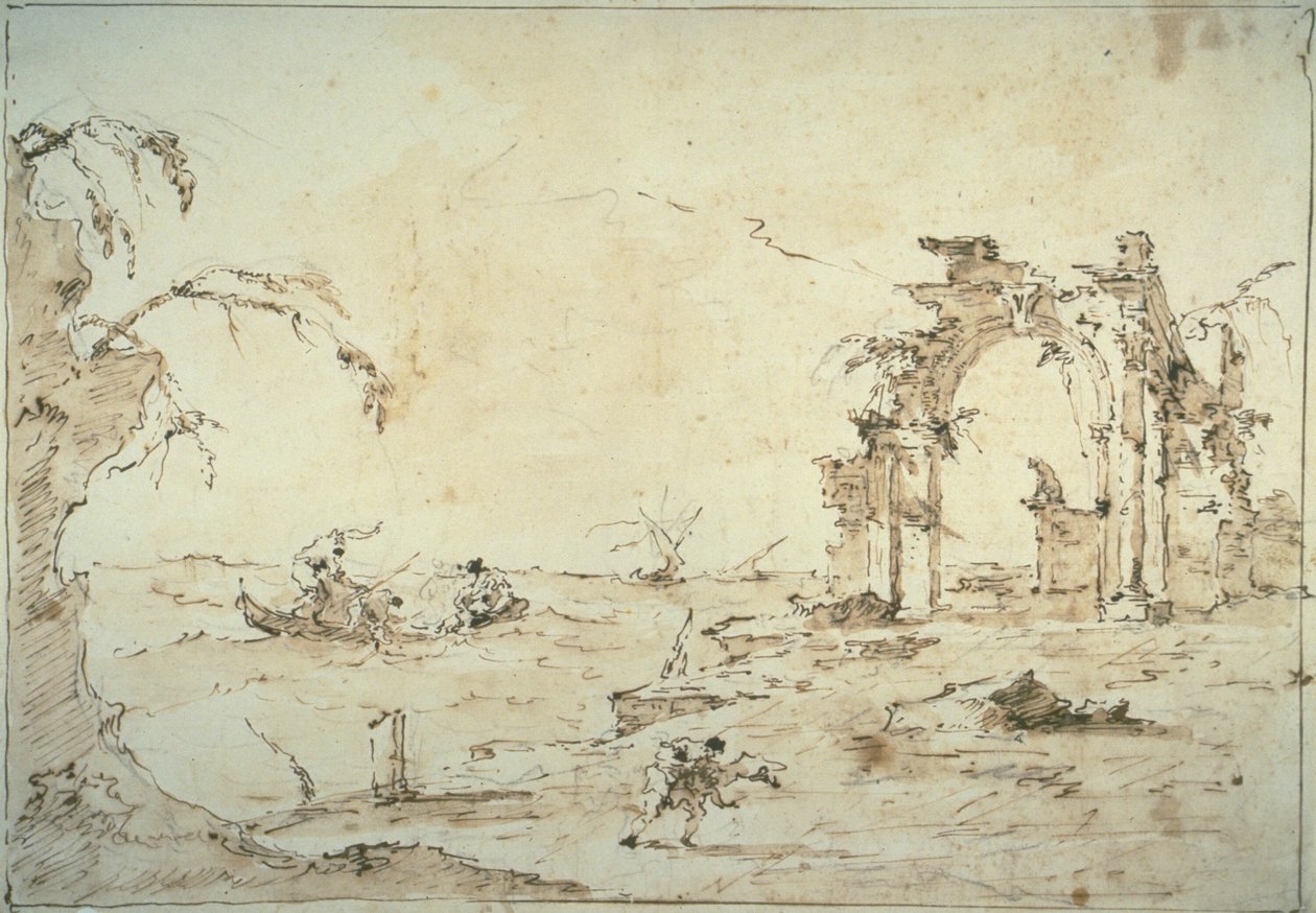 泻湖上的随想曲与小风舞 作者 弗朗切斯科·瓜迪（Francesco Guardi）
