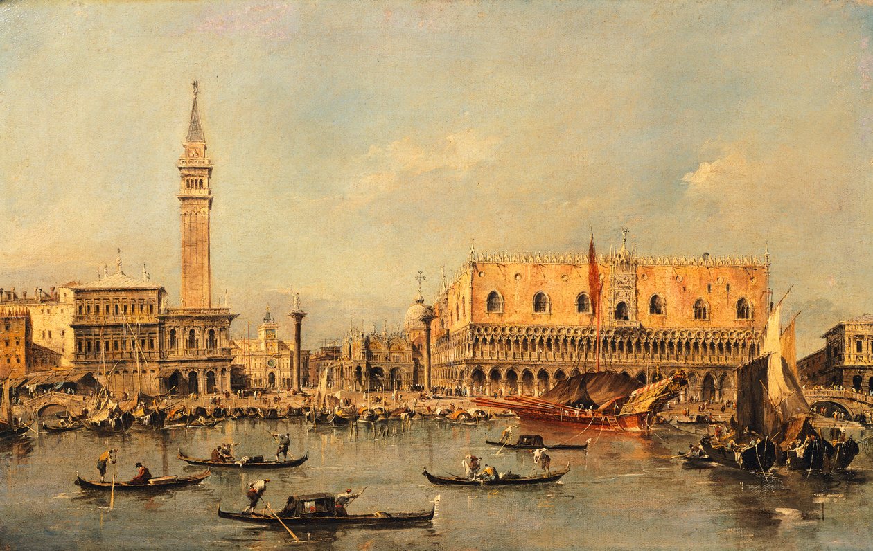 威尼斯公爵宫，弗朗西斯科·瓜迪 (Francesco Guardi)（1712-1793 年）设计 作者 弗朗切斯科·瓜迪（Francesco Guardi）