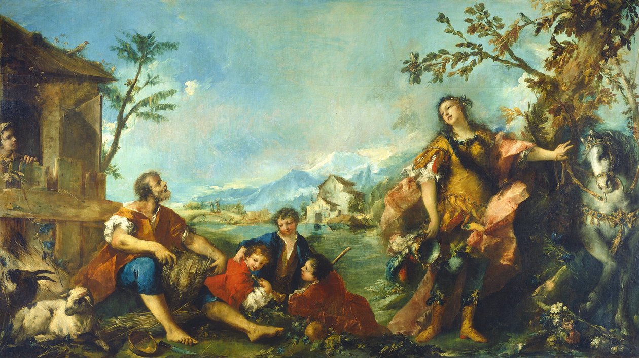 埃米尼亚和牧羊人, 17501755 作者 弗朗切斯科·瓜迪（Francesco Guardi）