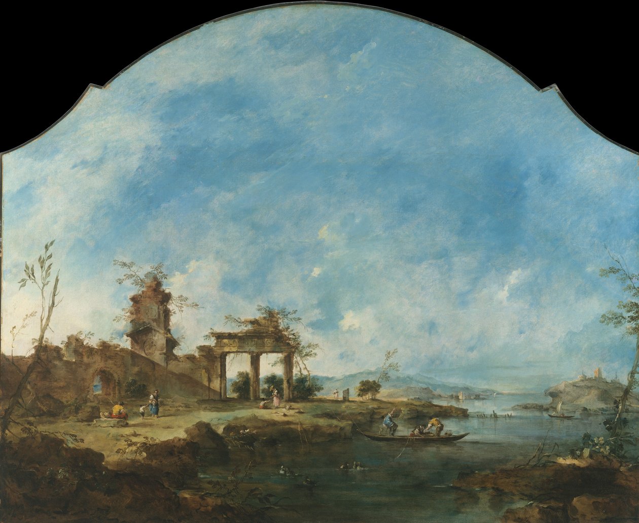 奇妙的风景，约1765年。 作者 弗朗切斯科·瓜迪（Francesco Guardi）