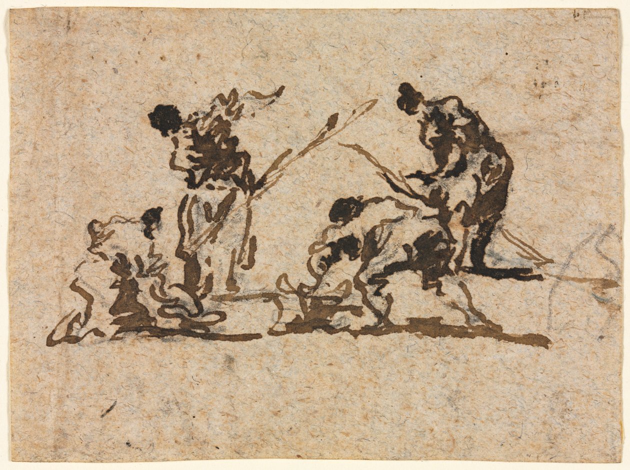工作的农民和渔民 作者 弗朗切斯科·瓜迪（Francesco Guardi）