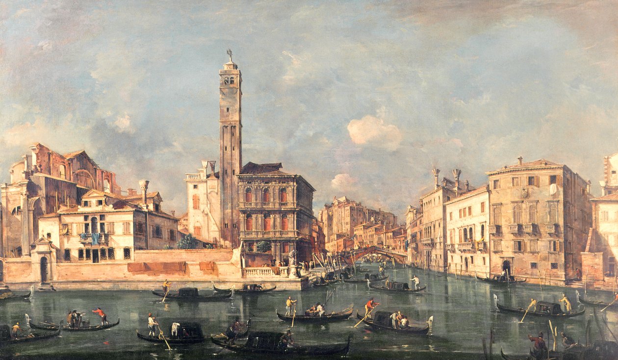 大运河：San Geremia和Canneregio的入口 作者 弗朗切斯科·瓜迪（Francesco Guardi）