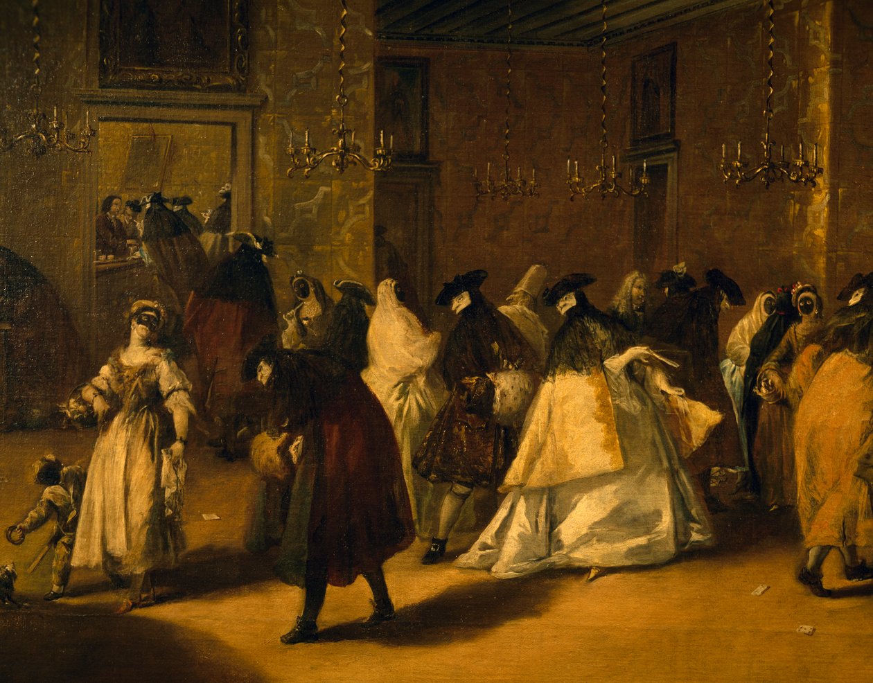 减少的人（蒙面的威尼斯人 作者 弗朗切斯科·瓜迪（Francesco Guardi）