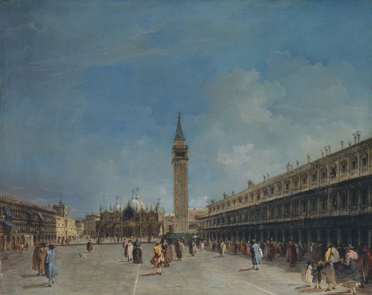 圣马可广场，1760年代末。 作者 弗朗切斯科·瓜迪（Francesco Guardi）