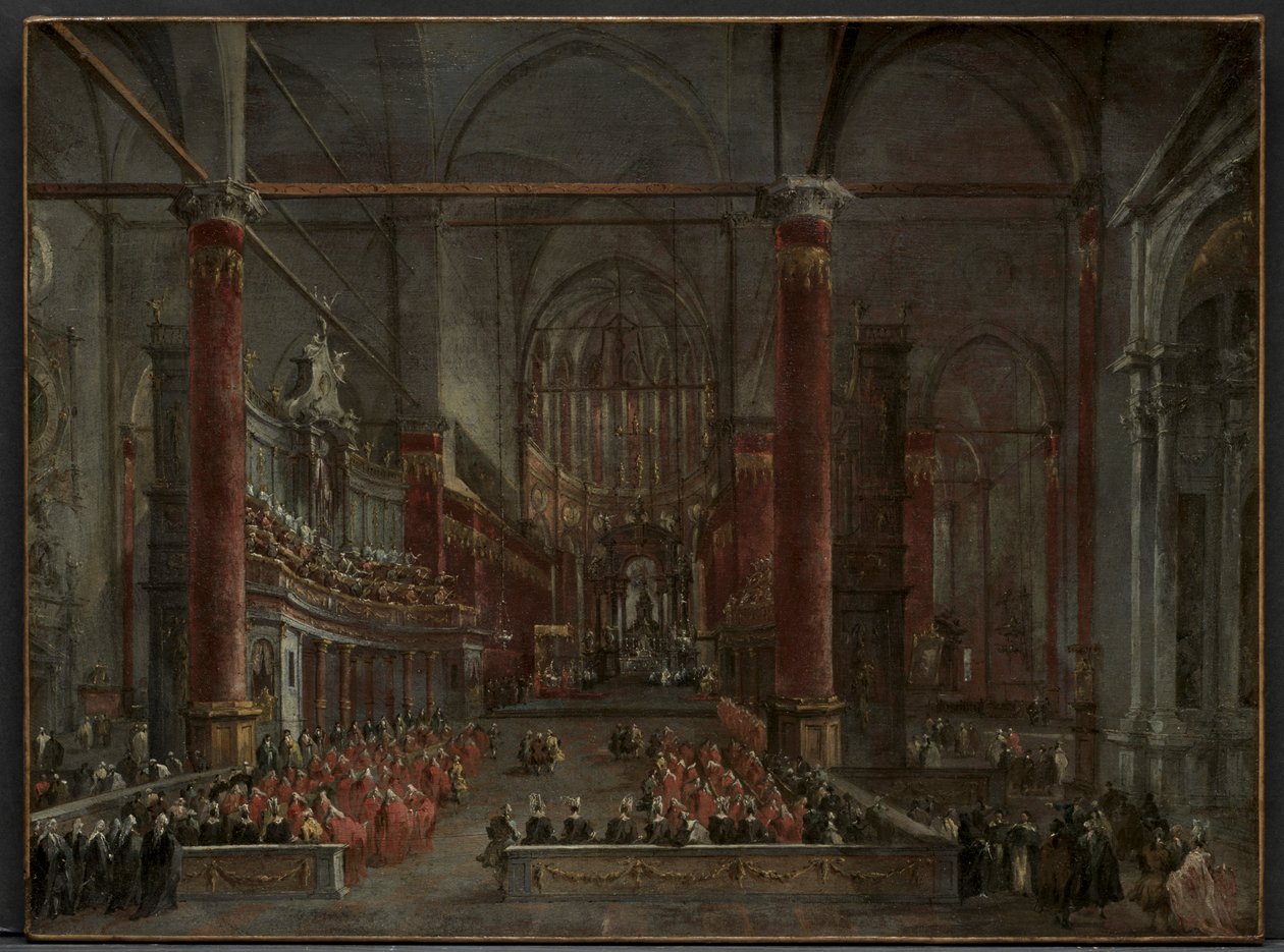 SS的宗座仪式。乔瓦尼·保罗（Giovanni e Paolo），威尼斯，1782年，c。 1783年。 作者 弗朗切斯科·瓜迪（Francesco Guardi）