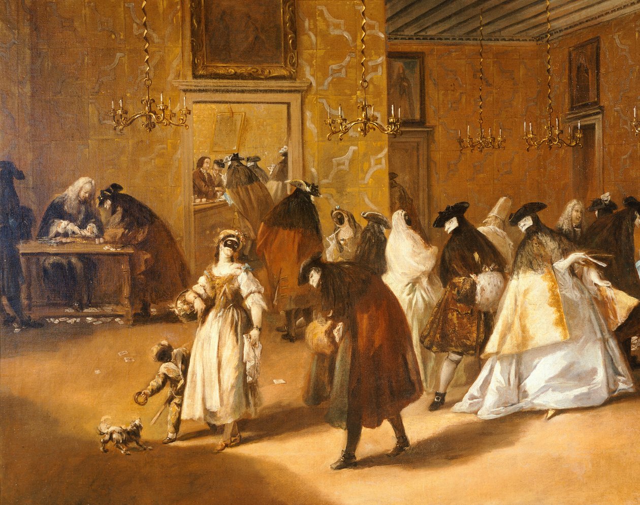 Ridotto（门厅），由Francesco Guardi（1712-1793）创作，布面油画。 作者 弗朗切斯科·瓜迪（Francesco Guardi）