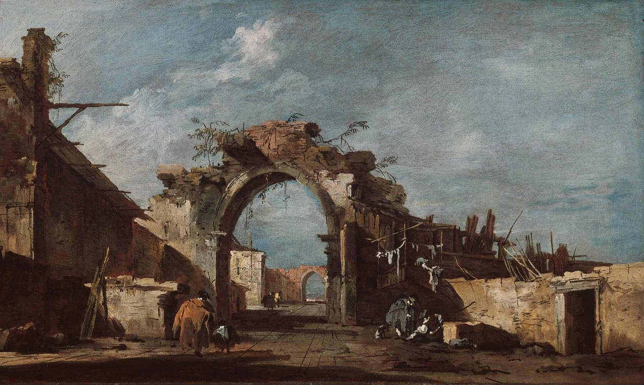 被毁坏的拱门 作者 弗朗切斯科·瓜迪（Francesco Guardi）