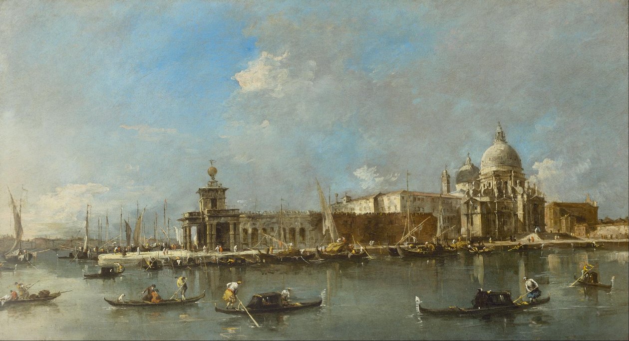 威尼斯的圣母玛利亚广场和多加纳广场 作者 弗朗切斯科·瓜迪（Francesco Guardi）