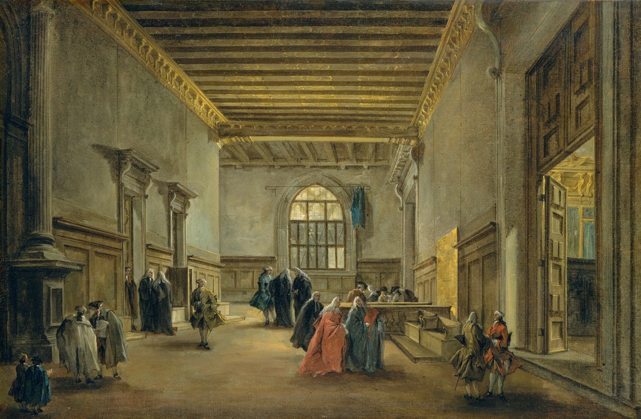 大议会大厅的前厅，1765-68 作者 弗朗切斯科·瓜迪（Francesco Guardi）