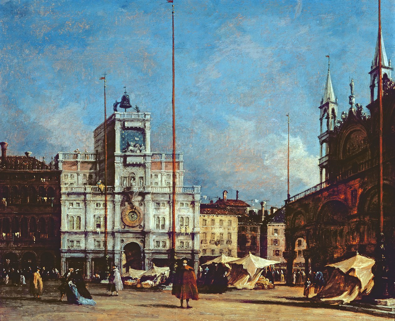 钟楼，威尼斯，1760 作者 弗朗切斯科·瓜迪（Francesco Guardi）