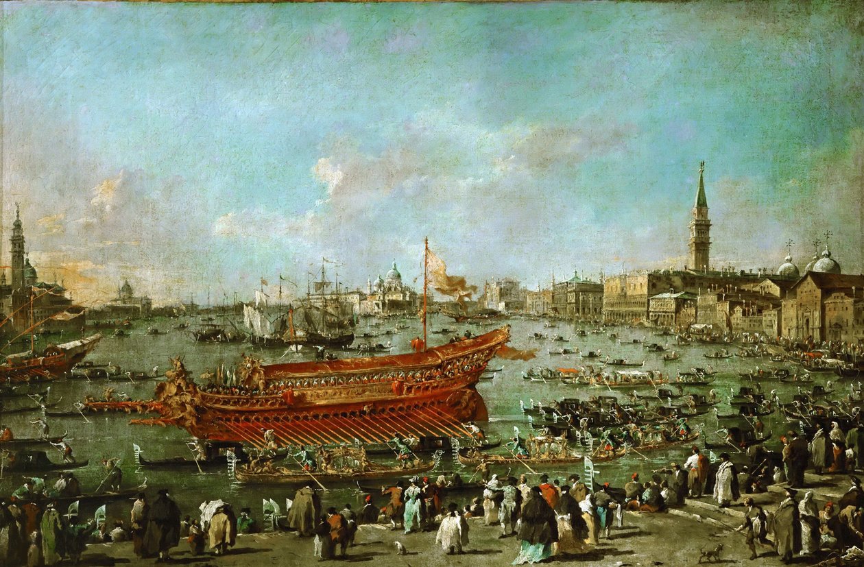 圣埃伦娜河附近的布金托罗河上的总督，1775-1780。 作者 弗朗切斯科·瓜迪（Francesco Guardi）