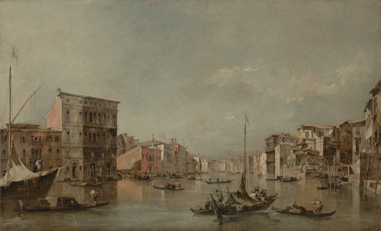 威尼斯大运河与Palazzo Bembo，1768年 作者 弗朗切斯科·瓜迪（Francesco Guardi）