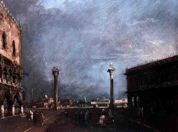 威尼斯的圣马可广场（布面油画） 作者 弗朗切斯科·瓜迪（Francesco Guardi）