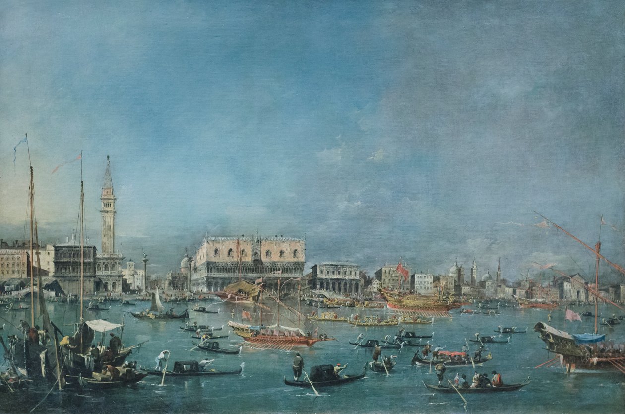 布金托罗的离去，约 1765-80 年（布面油画） 作者 弗朗切斯科·瓜迪（Francesco Guardi）