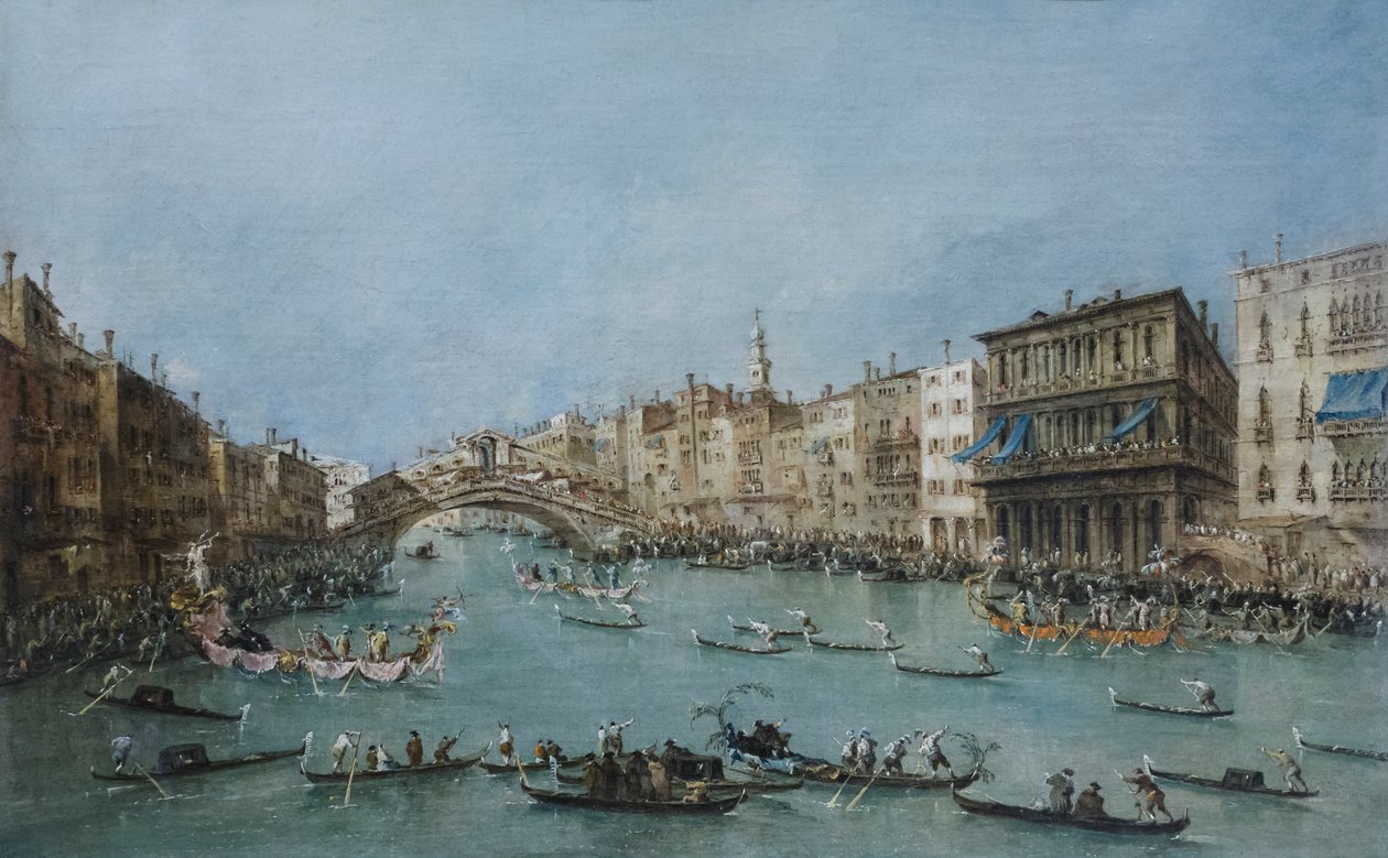 里亚托桥附近的大运河 作者 弗朗切斯科·瓜迪（Francesco Guardi）