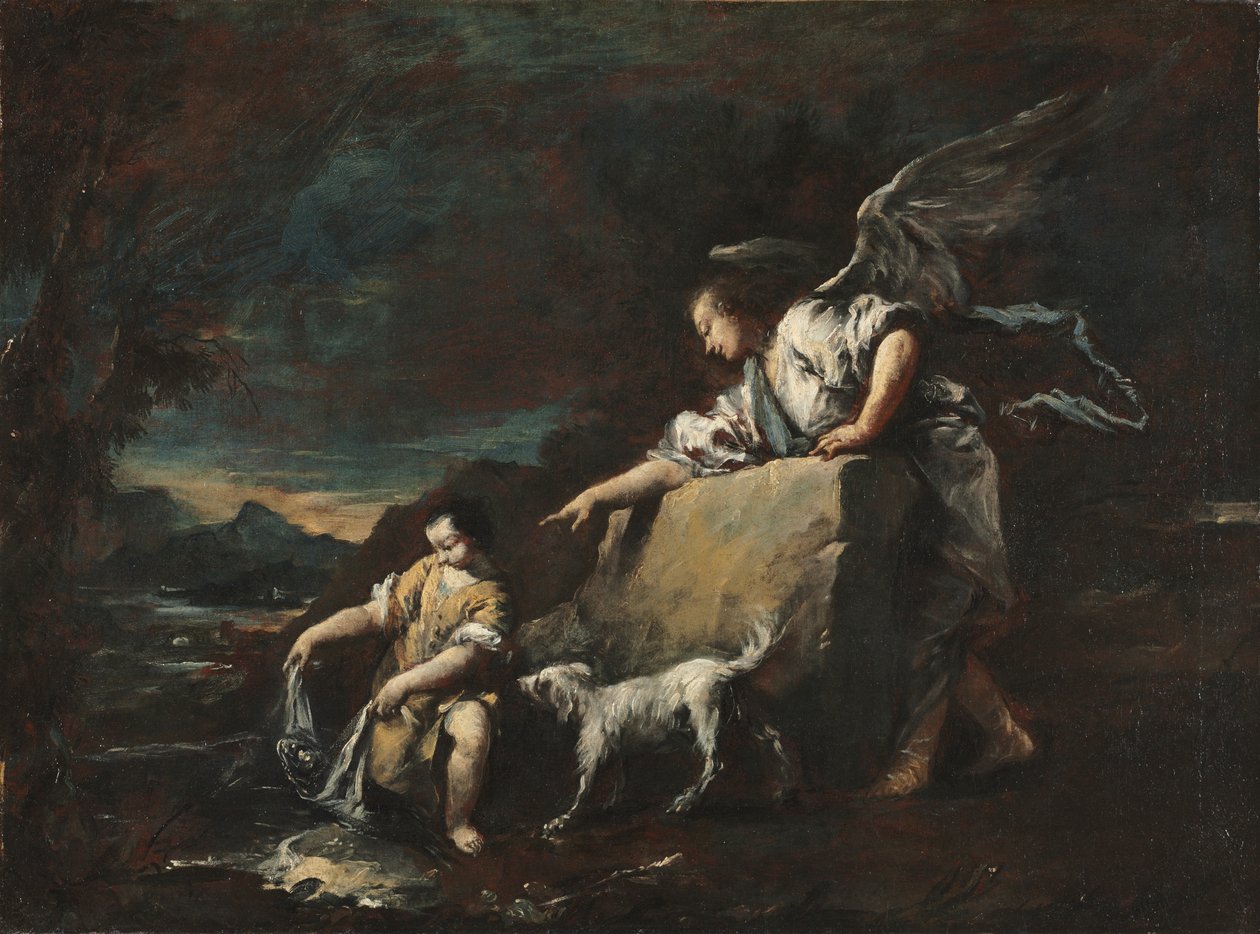 托比亚斯与天使 作者 弗朗切斯科·瓜迪（Francesco Guardi）
