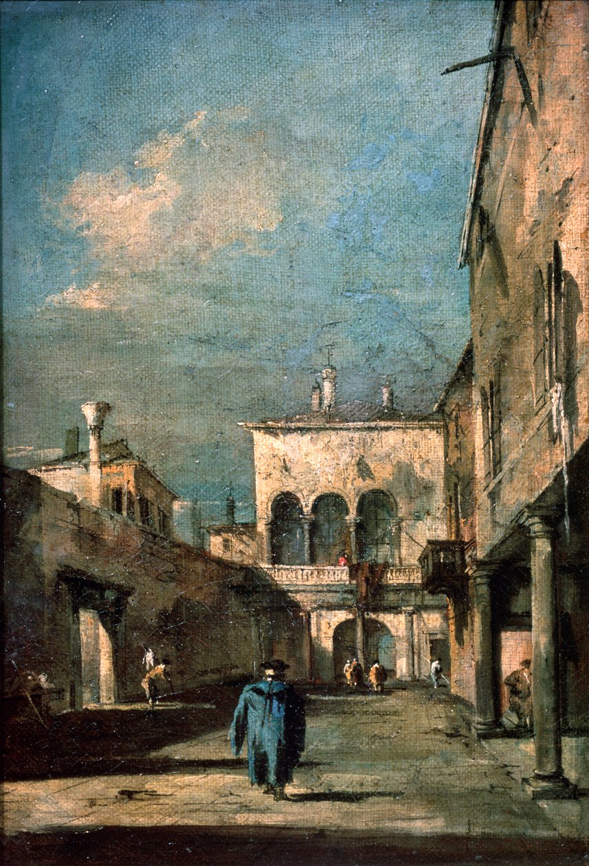 威尼斯庭院，1770年代。 作者 弗朗切斯科·瓜迪（Francesco Guardi）
