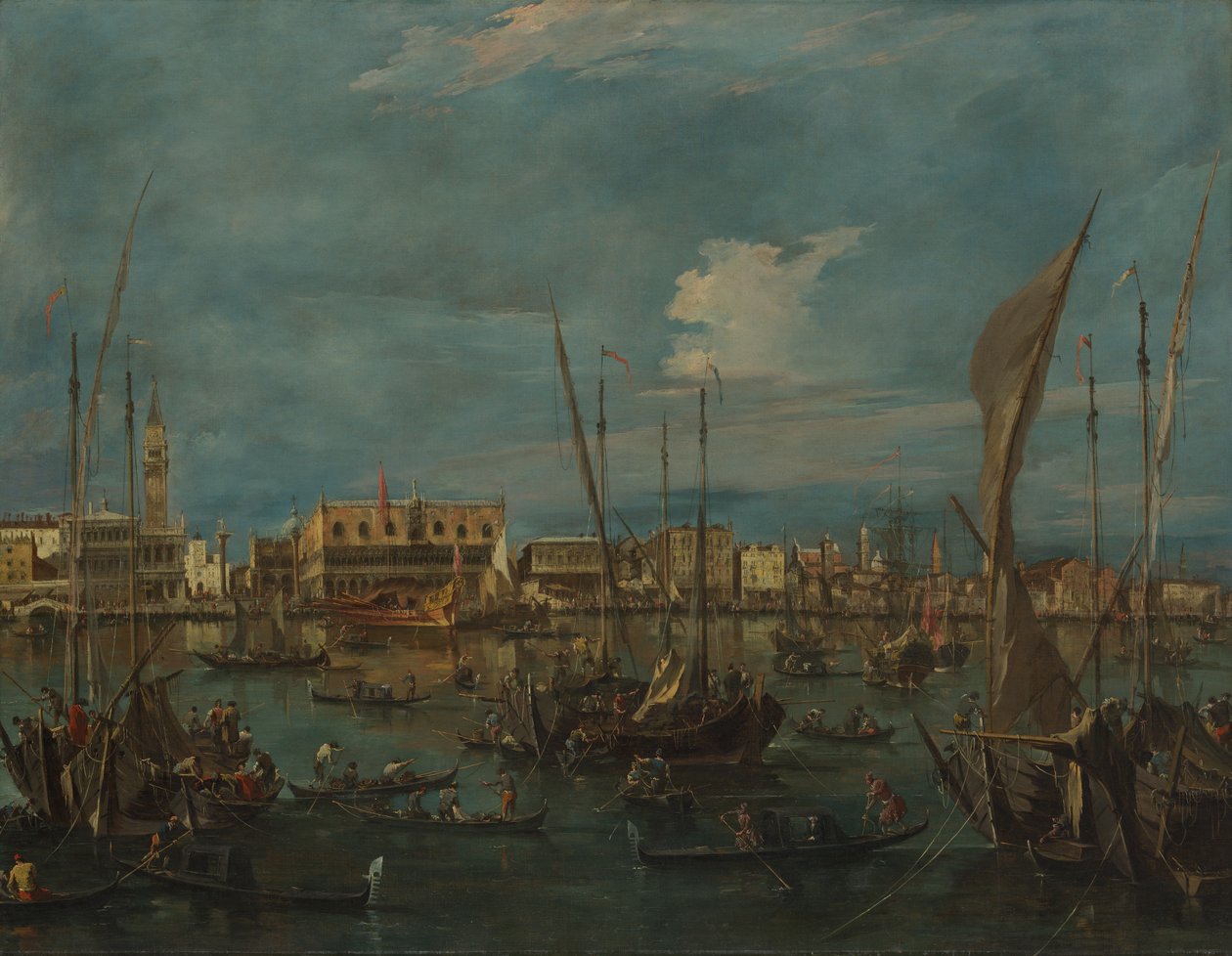 Bacino di San Marco，威尼斯。 1765。 作者 弗朗切斯科·瓜迪（Francesco Guardi）