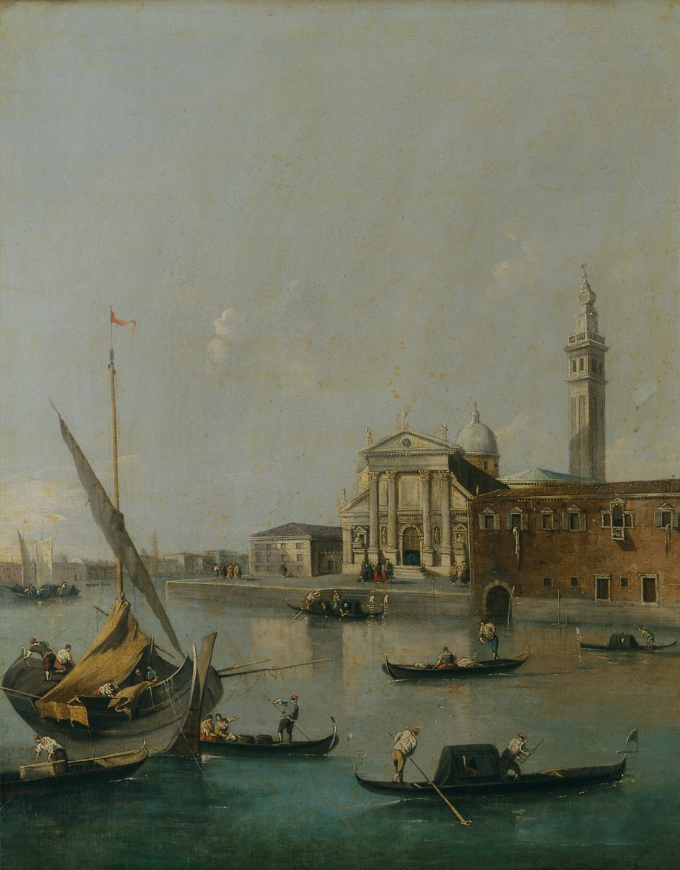 威尼斯与航运（布面油画） 作者 弗朗切斯科·瓜迪（Francesco Guardi）