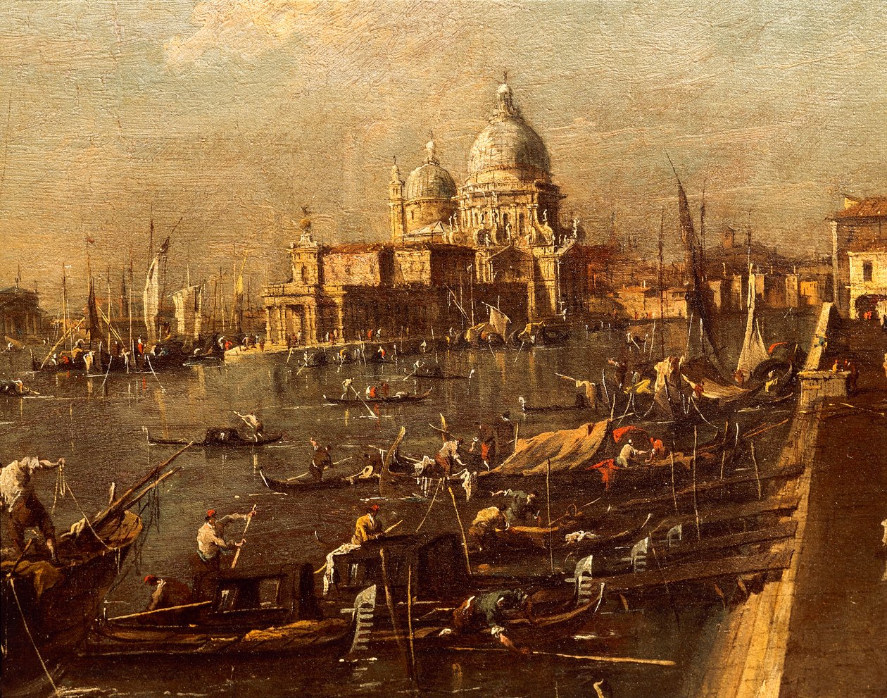 从莫洛眺望安康圣母堂 作者 弗朗切斯科·瓜迪（Francesco Guardi）