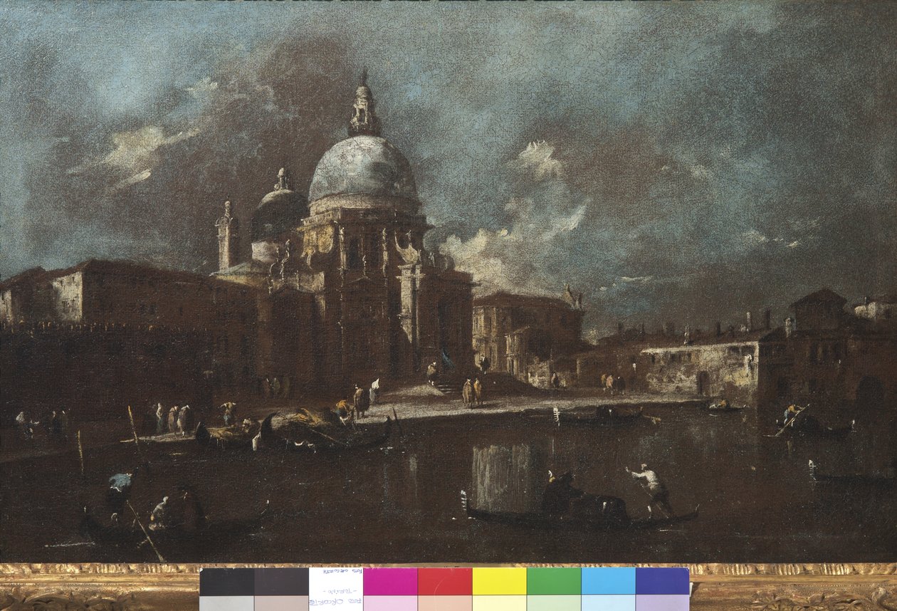 圣玛丽亚德拉礼炮教堂的景色，1774-91年 作者 弗朗切斯科·瓜迪（Francesco Guardi）