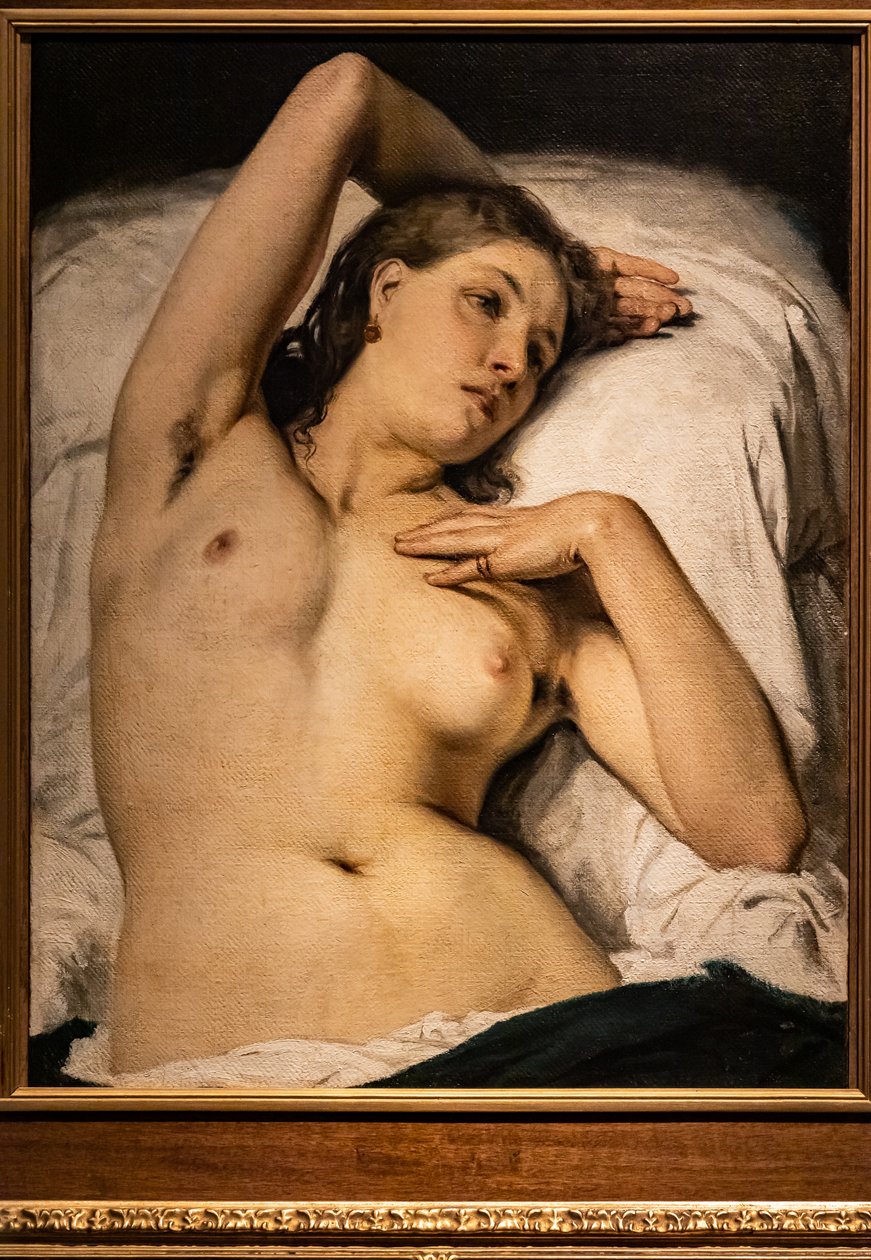 女子裸体（休息模特） 作者 弗朗切斯科·海耶兹（Francesco Hayez）