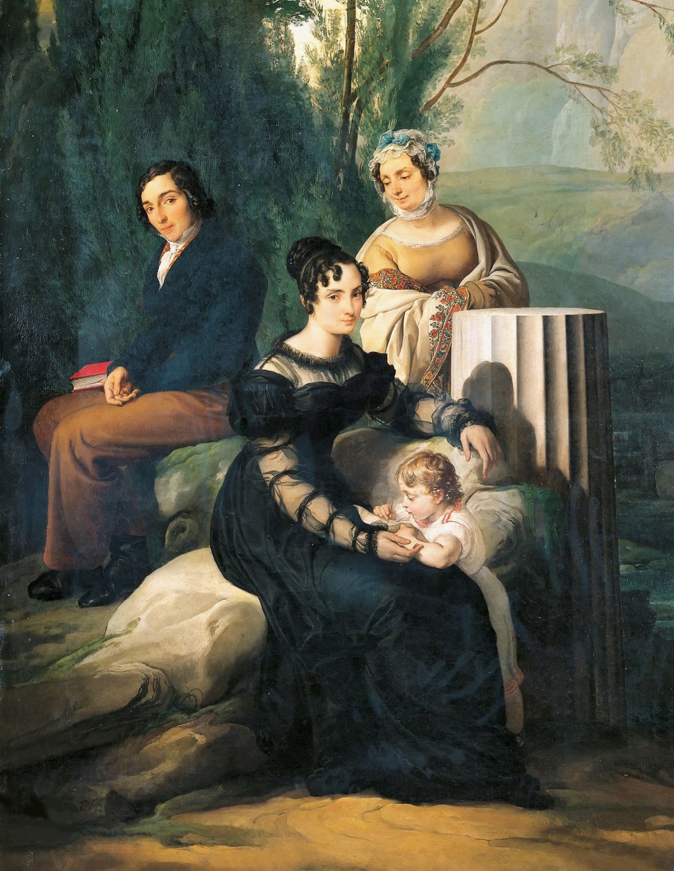 Borri Stampa家族的画像，1822年。 作者 弗朗切斯科·海耶兹（Francesco Hayez）
