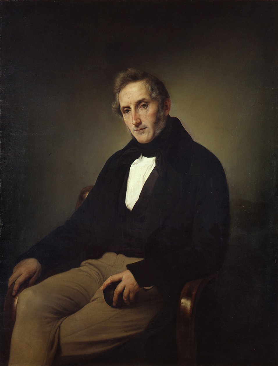 诗人亚历山德罗·曼佐尼（1785-1873）的肖像 作者 弗朗切斯科·海耶兹（Francesco Hayez）