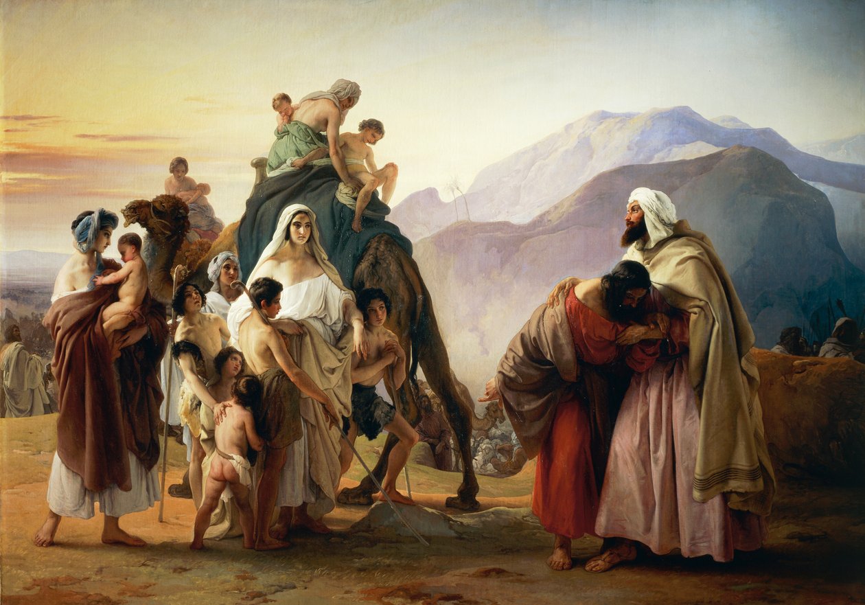 以扫与雅各的和解 作者 弗朗切斯科·海耶兹（Francesco Hayez）