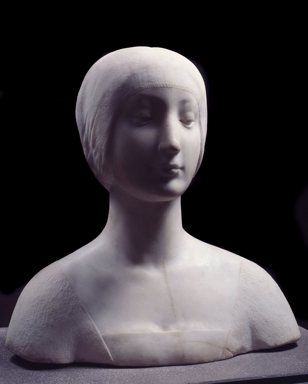 一个年轻女子的半身像Beatrice d“ Aragon。大理石雕塑归功于Francesco da Laurana 作者 弗朗切斯科·劳拉纳（Francesco Laurana）