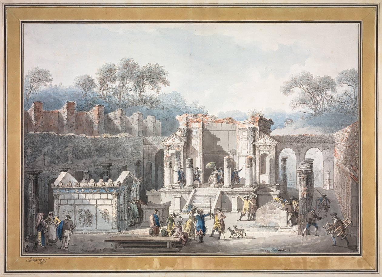 庞贝城的伊希斯神庙，1788年。 作者 弗朗切斯科·皮拉内西（Francesco Piranesi）