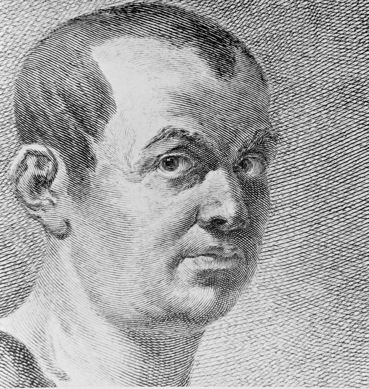 Giovanni Battista Piranesi 1720-78 1750雕刻bw照片细节136353的肖像 作者 弗朗切斯科·波兰扎尼（Francesco Polanzani）